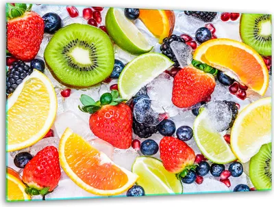Image de Plaques de recouvrement en verre pour cuisinière Planche à découper universelle 40x30cm fruits