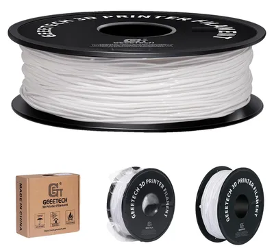 Obrázek produktu pro Filament pro 3D tiskárny, pružný materiál TPU, cívka 1 kg, bílá barva