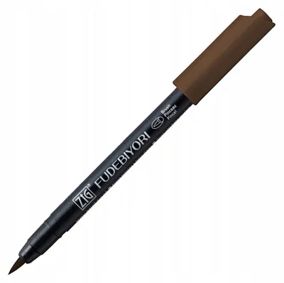 Produktbild von Kuretake Fudebiyori Pinselstift dunkelbraun Marker