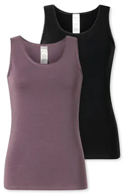 Produktbild von Schiesser Damen Trägertop Unterhemd 2er Pack mit Spitze