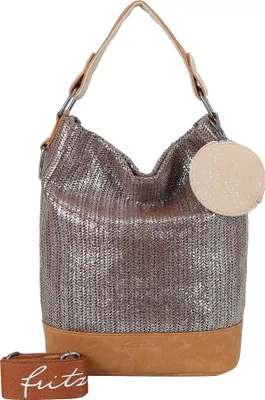 Produktbild von Fritzi aus Preußen Schultertasche Umhängetasche Olga Limited Panther Painted Straw Straw Nut bronze