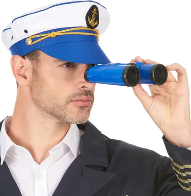Produktbild von Matrosen-Cap für Damen blau-weiss-gold - Einheitsgröße