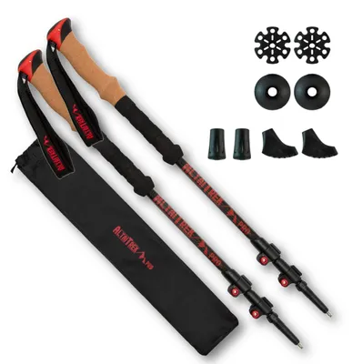 Obrázok produktu pre Ultraľahké teleskopické turistické palice z uhlíkových vlákien, výška 60-135 cm