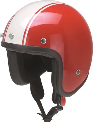 Image de Redbike RB-757 Casque Bologna jet, rouge/blanc, XS (53/54)