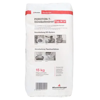 Immagine prodotto di Wienerberger Poroton Dünnbettmörtel Typ M IV 15kg