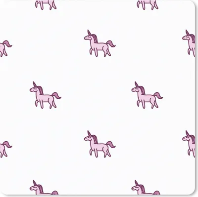 Produktbild von MuchoWow® Mauspad Mousepad Mädchen - Einhorn - Rosa - Muster - Mädchen - Kind - Kinder 30x30 cm - Mousepads - Maus Mat - Pad - Mausunterlage - Gaming
