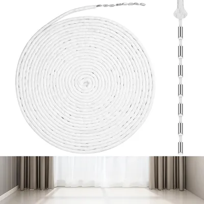 Gardinen-Loodband 10 m, 50 g/m, 500 g, Polyester, Weiß