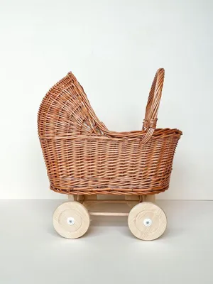 Image de Poussette de poupée Hollie en rotin little flowers - Poussette durable Jouets