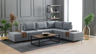 Image de Hanah Home, Fly- BLC1003, Gris, Canapés-lits, Cadre : Bois / Panneaux de fibres