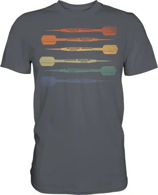 Produktbild von Vintage Dartpfeile Sport Dart T-Shirt – Dark Grey / XXL