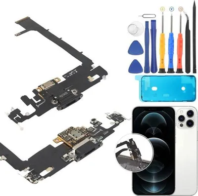 Immagine prodotto di Adattatore di ricarica per iPhone 11 Pro Max compatibile con cavo flessibile USB e porta di ricarica.