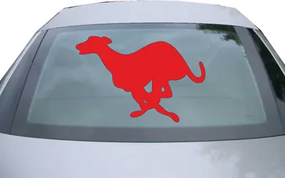 Produktbild von Indigos UG - Aufkleber Heckscheibe & Motorklappe DE2239 - rot - 600x400 mm - Windhund - Auto Scheiben Fenster Heckklappe Tuning Racing JDM - Die cut