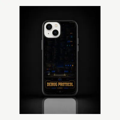 Productafbeelding van iPhone 14 hoesje, telefoonhoesje, beschermhoesje, case met debuggingsmotief – LUNØIR ©