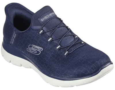 Produktbild von Skechers Slip-ins Summits - Classy Night Damen Komfort-Schlupfschuhe Dunkelblau (Navy/Silver), 150128-NVSL