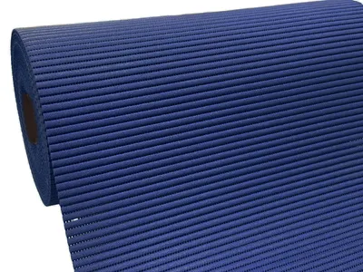 Obrázek produktu pro Koupelnová rohož, protiskluzová, z měkké pěny – lze oříznout na míru – jednobarevná, modrá, tmavě modrá (501A), 500 x 65 cm