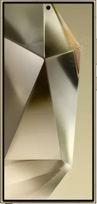A close-up, abstract view of a smartphone with a geometric, faceted design.