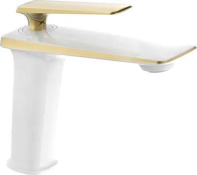 Image de Mitigeur de lavabo Purus, blanc/or (745800-25)