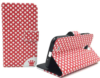 Produktbild von Handyhülle Tasche für Handy Samsung Galaxy S4 Polka Dot Rot