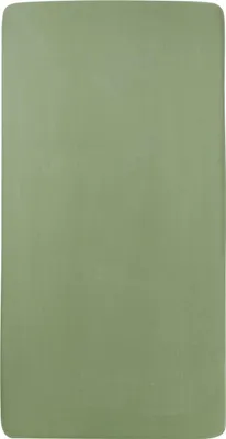 Produktbild von Meyco Uni Spannbettlaken Babybett - 60 x 120 cm - Olive Green | Babybettwäsche