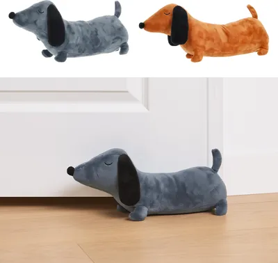 Produktbild von Türstopper in Form eines Dackels, Modell BODO, 16x35cm, aus Polyester mit Sandfüllung