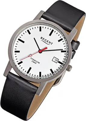 Produktbild von Regent Armbanduhr schwarz F-231 Herren Analog-Titanuhr URF231
