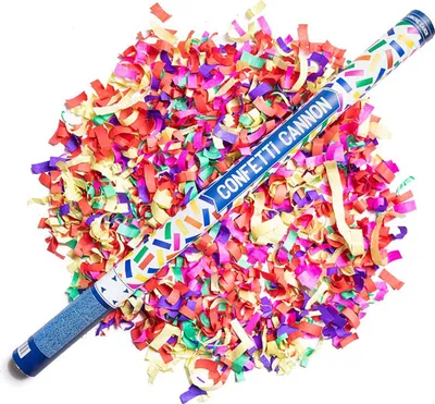 Obrázek produktu pro PartyDeco TUKN80, Dělo na konfety, Vícebarevný, Proužek, Papír, 800 mm, 1 kusů