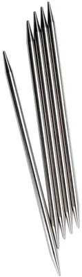 Doppelspitz-Stricknadeln 15 cm 4,00 mm Silber 5 Stück