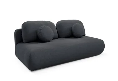 Produktbild von TORO-Schlafsofa mit Schlaffunktion und Bettkasten – 206 x 90 x 92 cm – Schwarz
