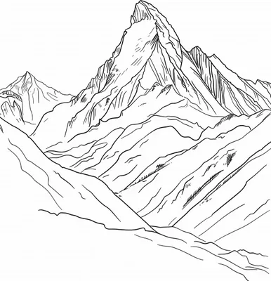 Produktbild von Plakat 30x40cm Bergskizze