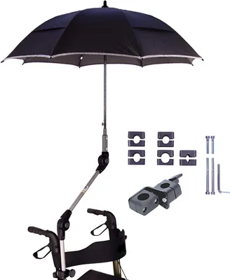 Produktbild von Rollatorschirm 99, passend 99% aller Rollatoren Farbe: schwarz