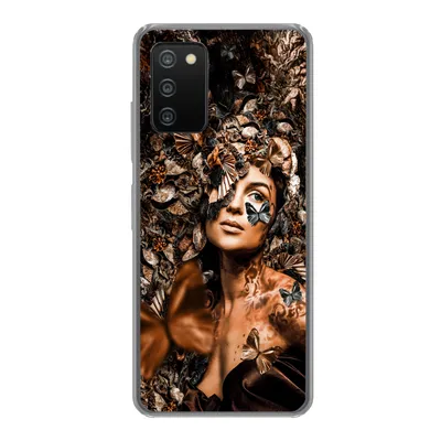 Produktbild von MuchoWow® Handyhülle Schutzhülle Hülle für Samsung Galaxy A03s Luxus - Frau - Collage Silikon Softcase Handy Hülle - Schutz