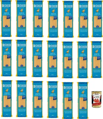 Produktbild von De Cecco Spaghettoni Grandi N°414, 100% Italienisch Pasta Nudeln 20x 500g + Italian Gourmet Polpa 400g