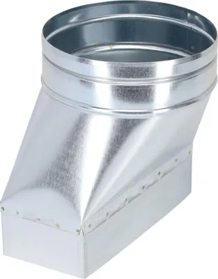 Produktbild von Flachkanal Adapter 200 x 90 mm auf Ø 160 mm, asymmetrisch
