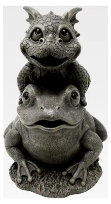 Produktbild von Gartenfigur Drache - Modell Frosch - Fantasy Dekofigur