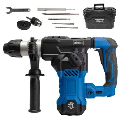 Produktbild von Scheppach Elektro-Bohrhammer DH1500 Plus 4in1 Funktion | 7 J Schlagkraft | bis zu 4250 bpm | 1500 W Motor | 0 – 920 U/min Drehzahl | inkl. Zubehör