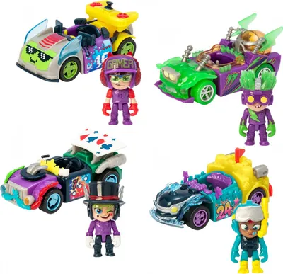 Zdjęcie produktu dla T-RACERS Glow Race samochód i pilot z serii kolekcjonerskiej samochód zdejmowany i z wymiennymi częściami MIX