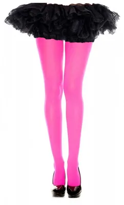 Produktbild von Neon Strumpfhose Pink Damen – Blickdichte Nylon Strumpfhose 70 DEN – One Size – Für Kostüm & Party Fans – Halloween Karneval Fasching