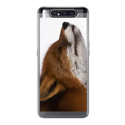 Produktbild von MuchoWow® Handyhülle Schutzhülle Hülle für Samsung Galaxy A80 Fuchs - Nase - Weiß Silikon Softcase Handy Hülle - Schutzdeckel