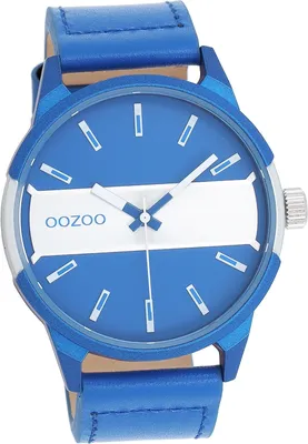 Obrázek produktu pro Oozoo kožené dámské a pánské analogové quartzové hodinky s náramkem modré Hodinky D2UOC11442