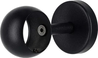 Produktbild von Modell W Edelstahlhalter Schwarz pulverbeschichtet gerade mit Kugelring Ø 42,4 mm