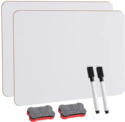 Produktbild von Mini-Whiteboardset mit Stiften und Marker für vielseitige Nutzung