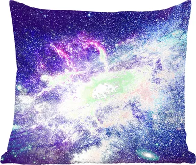 Produktbild von MuchoWow® Zierkissen Sofakissen Wohnzimmer Dekokissen 45x45 cm Weltraum - Sterne - Blau - Schlafpolster - Polster für das Sofa