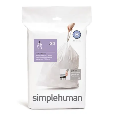 Zdjęcie produktu dla simplehuman CW0161, 6 l, Biały, 30 szt.