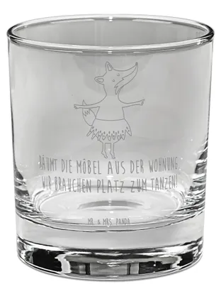 Produktbild von Mr. & Mrs. Panda Whiskyglas Fuchs Ballerina - Transparent - Geschenk, Tumbler Glas, Tanzen, Ballett, Geburtstag, Party, Scotch, Gravur, Tänzer, Whiskey Becher, Feier