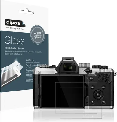 Produktbild von 2x Schutzfolie für OM System OM-3 - Anti-Shock 9H Folie dipos Glass Kunststoffglas
