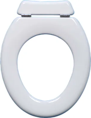Produktbild von Toto WC-Sitz Olfa Universal ohne Deckel 0720001 mit Rueckbrett, Edelstahlscharnier, weiss