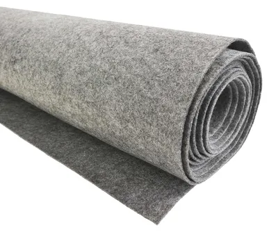 Bastelfilz 3 mm Meterware in Grau meliert – aufgerollter Dekofilz und Taschenfilz zum Basteln.