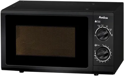 Produktbild von Amica MW 13151 S Mikrowelle, Farbdekor, 700 Watt, 17 l Volumen, 45,2 cm Breite - Schwarz