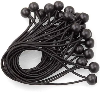 Produktbild von Elastische Gummibänder Schwarz für Zelte
