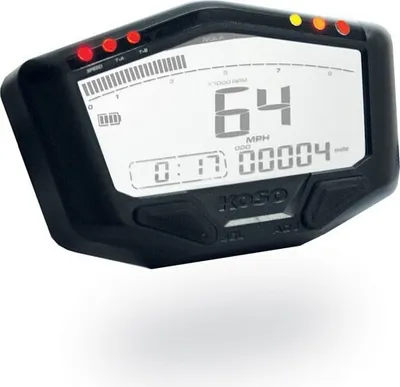 Produktbild von Tachometer Koso DB02, speed, odo, trip, rpm, temp, weiß beleuchtet, Batterie Version, ohne ABE